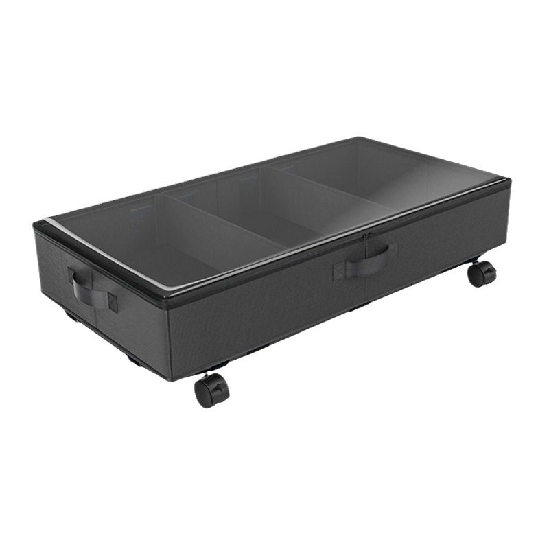 Amazon Oxford tela cama inferior almacenamiento coche de gran capacidad polea ropa almacenamiento rack hogar multiusos almacenamiento rack