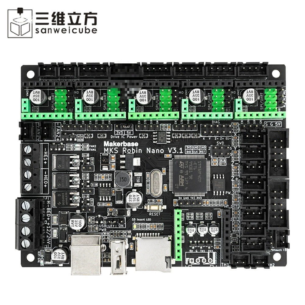 3D-принтер материнская плата MKS Robin Nano V3.1 с двойной Z-осью интегрированная управляющая плата ядро M4