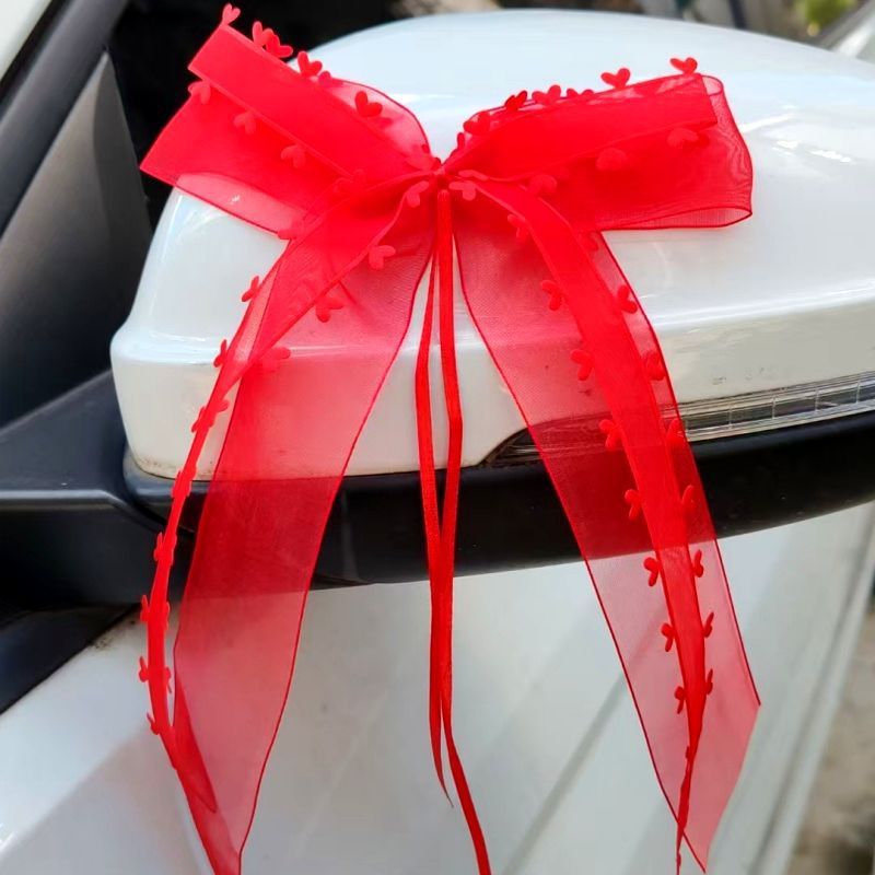 結婚車桃心紗蝶結び祭りパーティー蝶結びアマゾン国境を越えて人気スポットの結婚車蝶結び|undefined