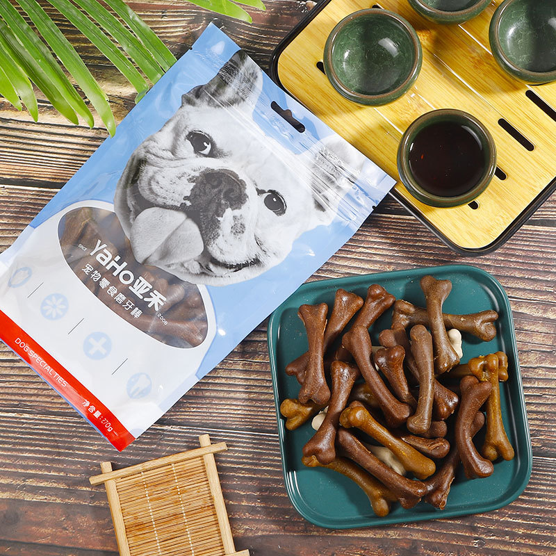 Yahe perros molars huesos de cepillo de dientes forma de limpieza de dientes huesos de alimentación para perros dorados peluche molars varillas para perros pequeños y medianos bocadillos para mascotas