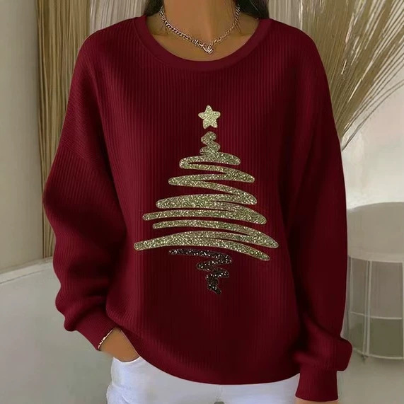 2026 Fall/Winter Christmas New Hot Item: European and American Cross-Border 3D Printed Christmas Pattern Round Neck Sweatshirt for Women 2026 Fall/Winter Christmas New Hot Item: European and American Cross-Border 3D Printed Christmas Pattern Round Neck Sweatshirt for Women
