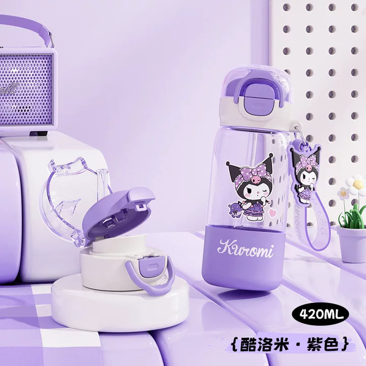 三丽鸥儿童水杯女孩上学专用夏天防摔高颜值学生吸管杯tritan杯子|undefined