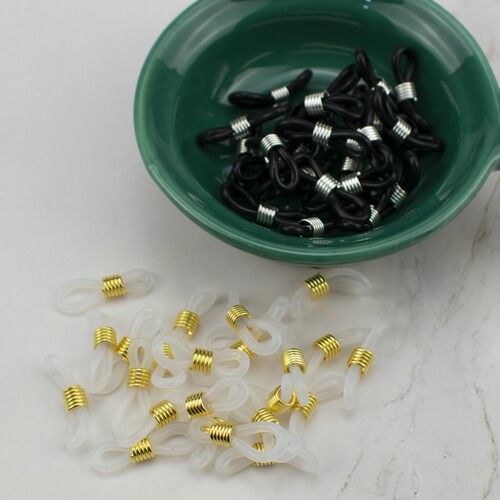 Glasses chain accessories silicone non-slip rubber ring DIY beading material glasses ring adjustment buckle 8-character ring