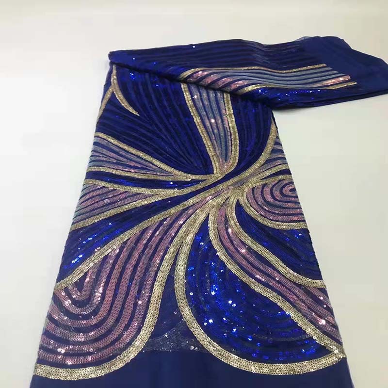 Moda elegante lentejuelas vestido bordado vestido de novia tela de encaje de alta calidad JX1863