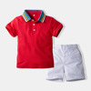 Summer summer clothing, children's set, polo, Amazon, with short sleeve