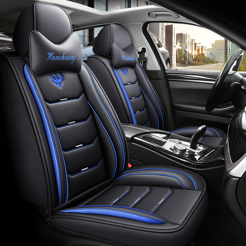 Universal – Flax Universal Ice Seat cushion, seat cover - black-blue-comfort-full-leather