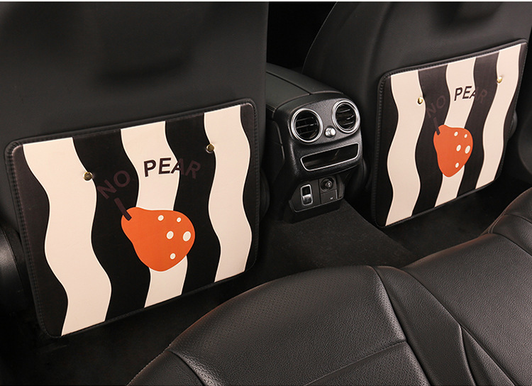 Personalized Striped Car Seat Back Anti-Kick Pad Car Seat Back Anti-Fouling Pad Dirt-Resistant Anti-Dirt Pad Backrest Hanging Type