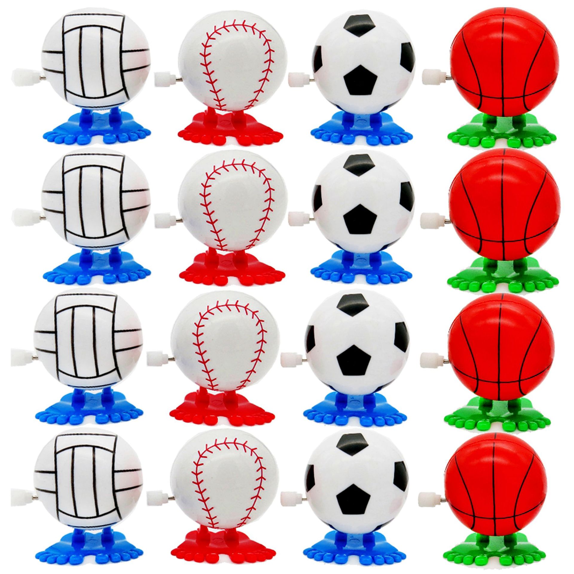 Novel and Interesting Wind-Up Bouncing Football, Basketball, Baseball, Children's Football Enthusiasts' Small Gift Toys