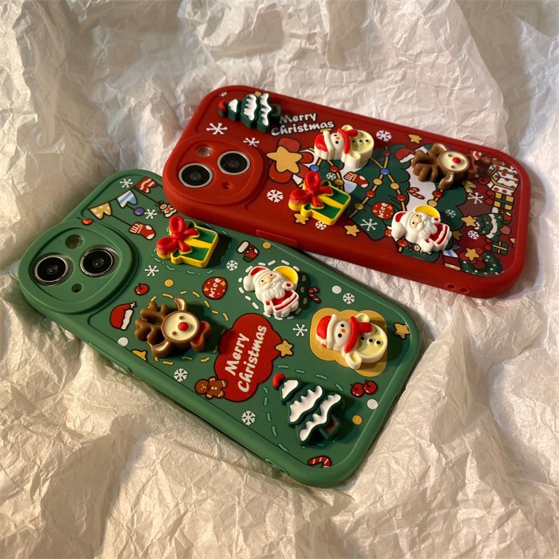 Christmas Socks Are Suitable for Apple 17 Mobile Phone Cases, iPhone 16Promax New Model 13Mini Cartoon 14Pro Christmas Socks Are Suitable for Apple 17 Mobile Phone Cases, iPhone 16Promax New Model 13Mini Cartoon 14Pro