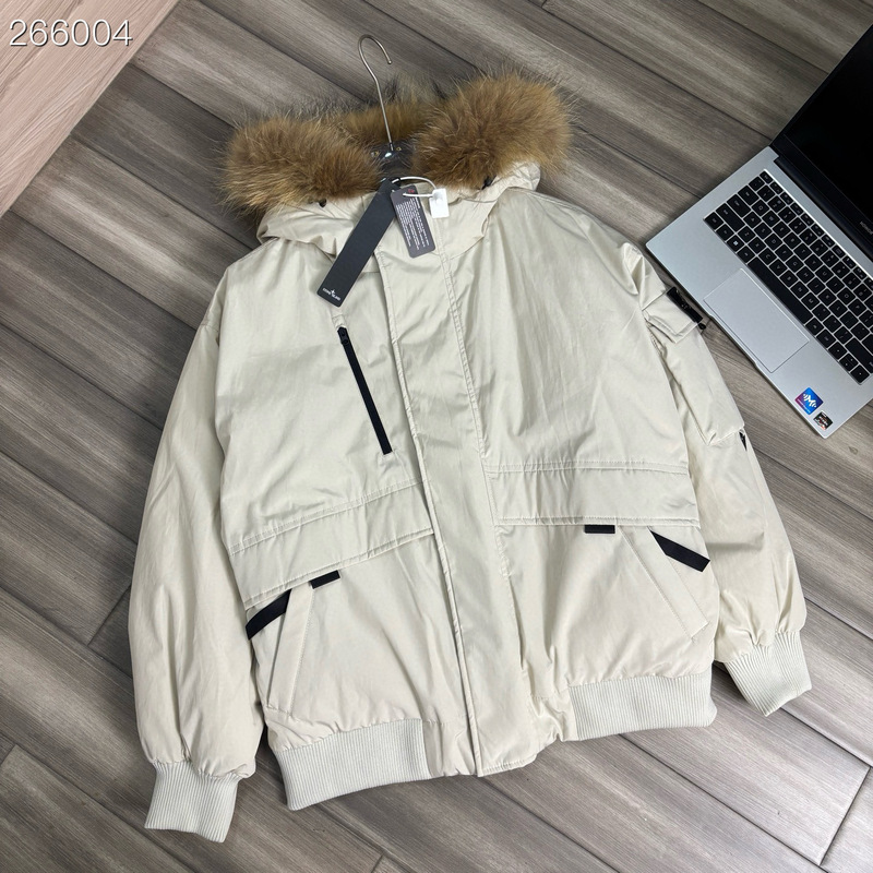 Cross-Border Stone Island Workwear Parka down Jacket New National Standard 90% down Cold-Resistant Coat Island