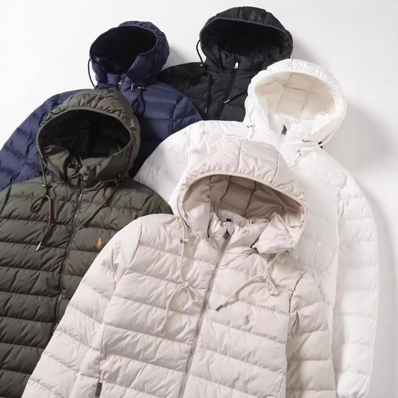 In-Stock Items with Qr Code Available: Rl Ralph Lauren Horse Logo Embroidered Casual Detachable Hooded Couple's down Jacket