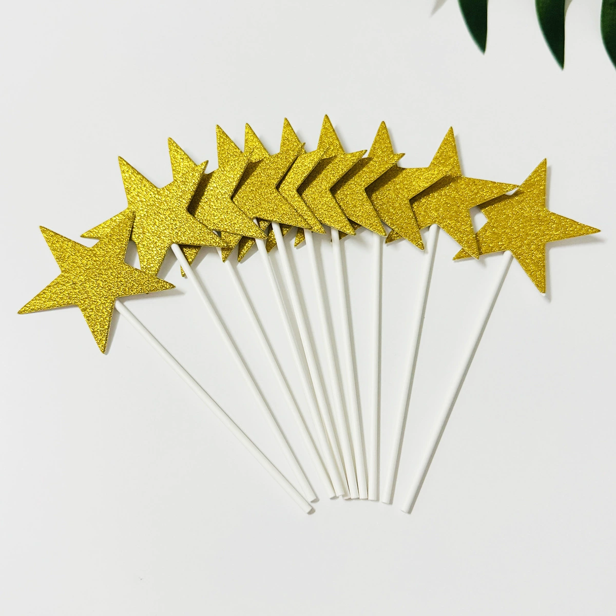 Оптовая продажа от производителя: креативные украшения для тортов на вечеринки, блестящие розовые пятиконечные звезды, декор для десертов, трансграничная горячая распродажа