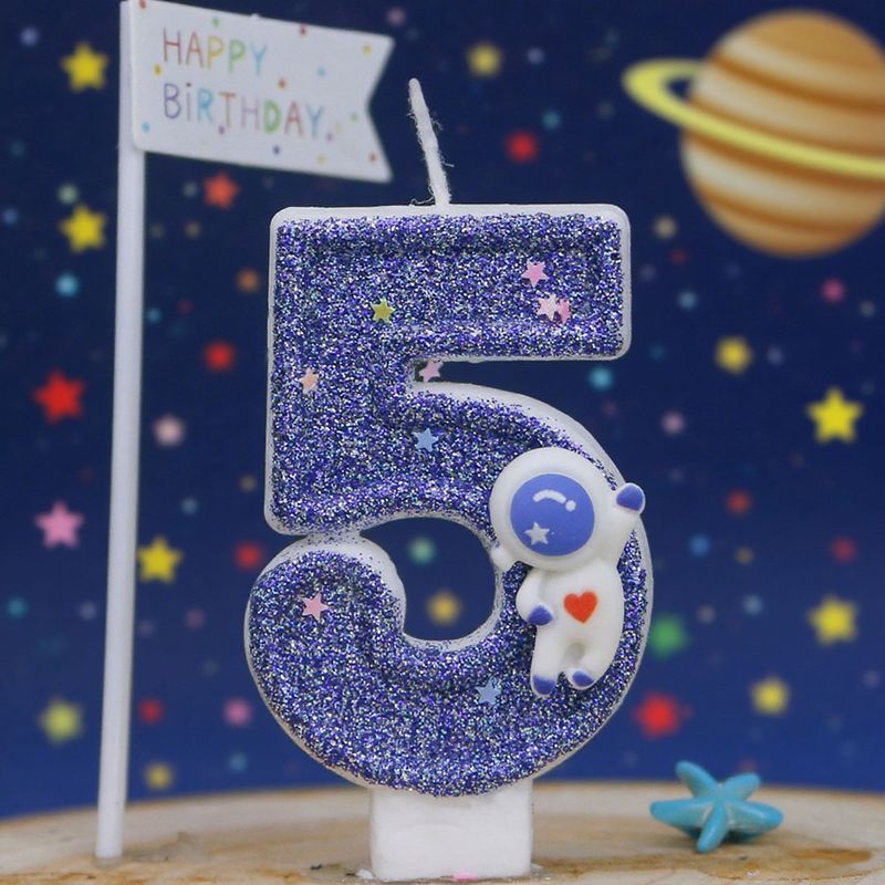 跨境热卖货源亚马逊希音数字生日蜡烛蛋糕派对装饰生日蜡太空人|undefined