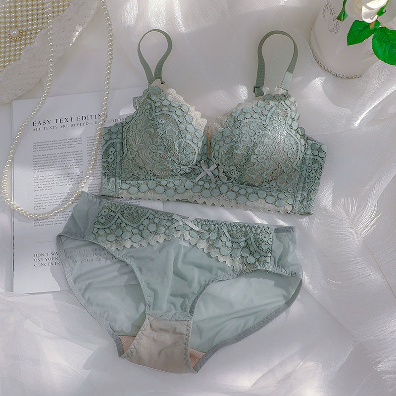 Underwear, push up bra, wireless bra, supporting sexy set