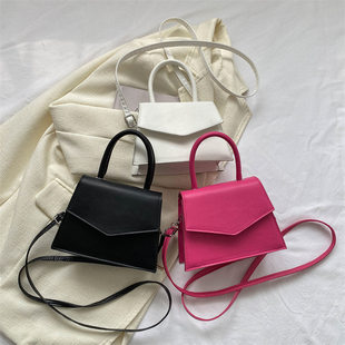Summer shoulder bag, fashionable handheld solid color one-shoulder bag, western style, 2023 collection, Korean style