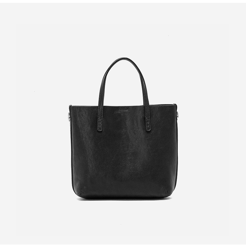 Women's Large Capacity Leather Bucket Shoulder Bag Commuter_voghion.com
