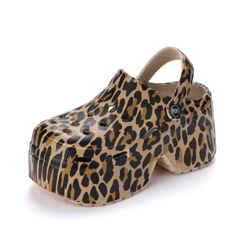 Thick-Soled Clogs 9 cm Platform, Women’s Spring–Summer Hollow-Toe Beach Casual Sandals