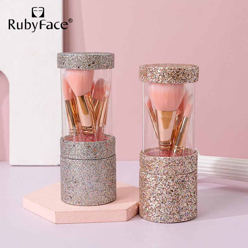RUBYFACE现货7支化妆刷灌钻手柄格利特刷桶专业化妆彩妆工具跨境
