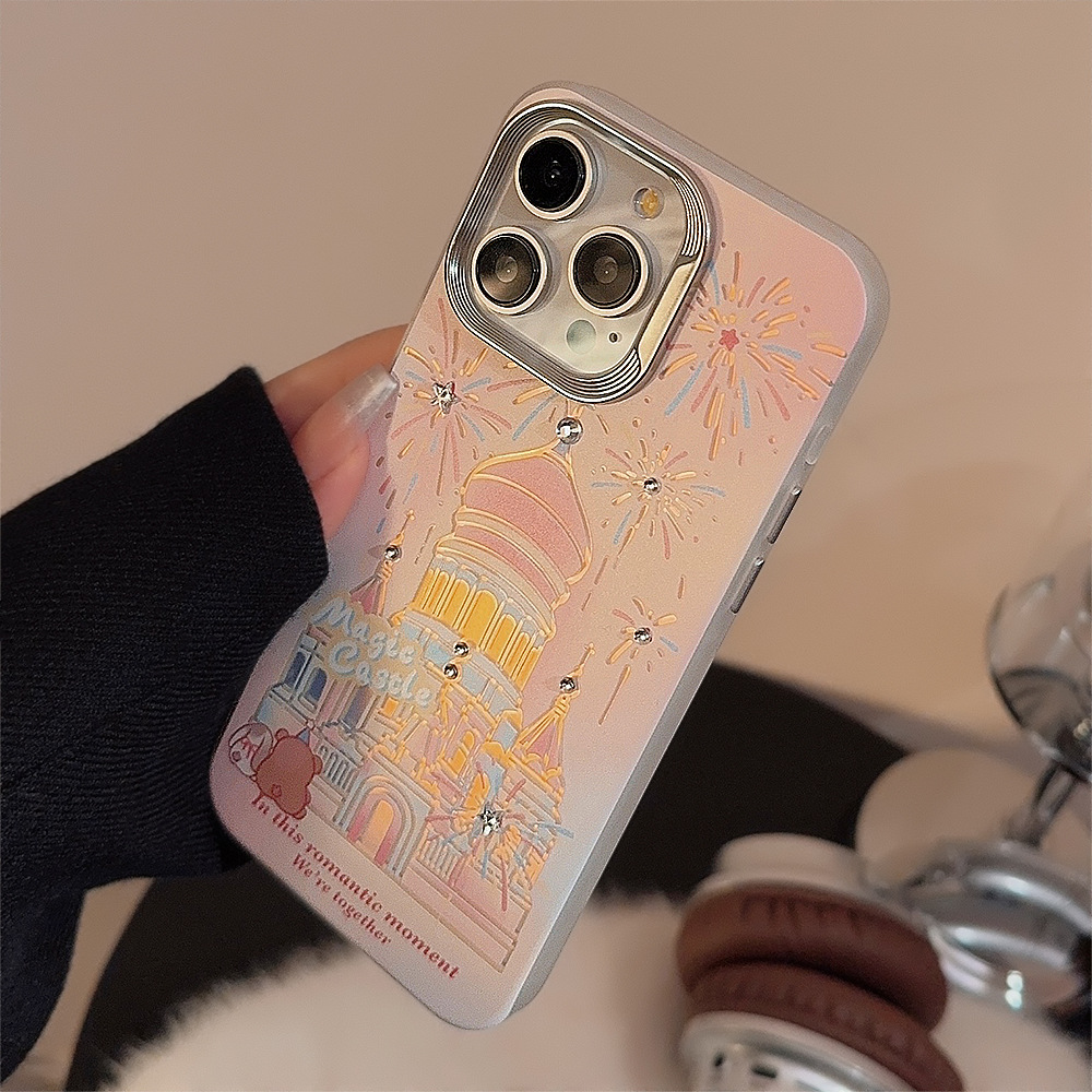 Protective Phone Case For Apple Iphone With Cartoon Fireworks Castle_voghion.com