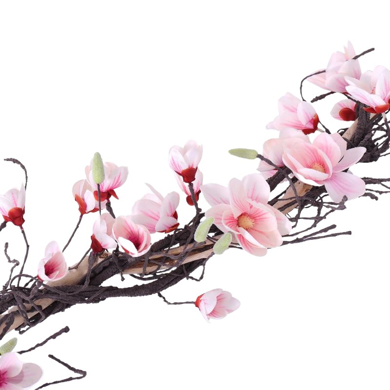 Vid de árbol artificial árbol de fondo pared Vid artificial ratán apoyos flor artificial tira arco decoración flor artificial Magnolia Vid