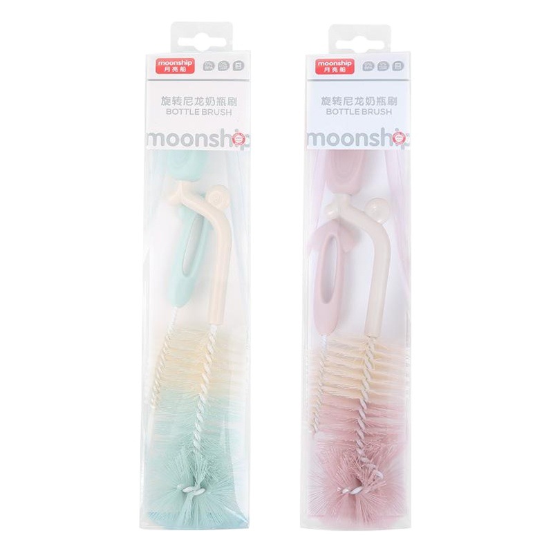 Moon boat newborn baby bottle brush nylon brush brush water bottle Cup brush cleaning cleaning suit