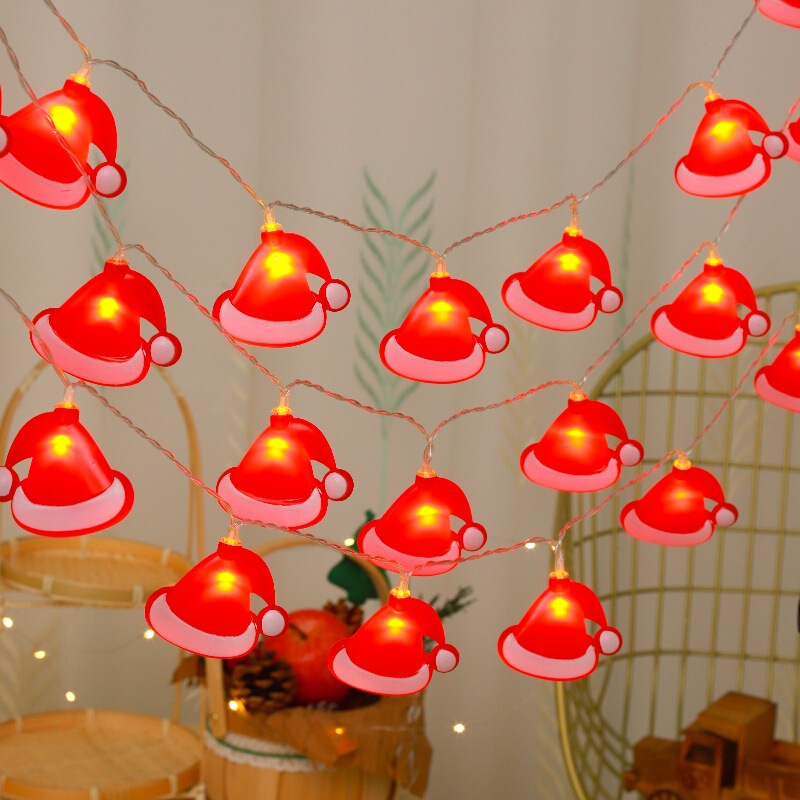 クロスボーダークリスマス装飾ライトストリング LED 電気メッキボールスターベルクリスマスツリーペンダントライト装飾雰囲気ライト|undefined