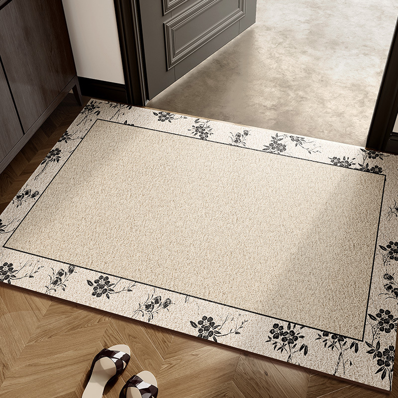 Door High-End Feel Dirt-Removing Silk Loop Foot Mat Entrance Hall Carpet Dirt-Resistant Non-Slip Customizable_voghion.com