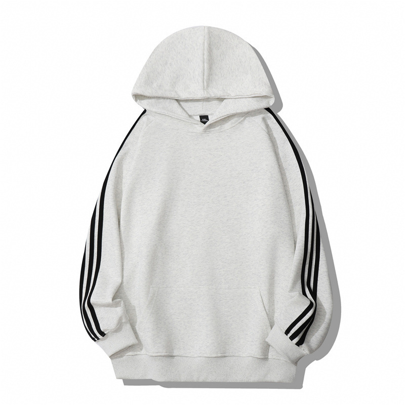 卫衣定制三条杆条纹连帽衫印logo团体服装工作服加绒大码订做跨境|undefined