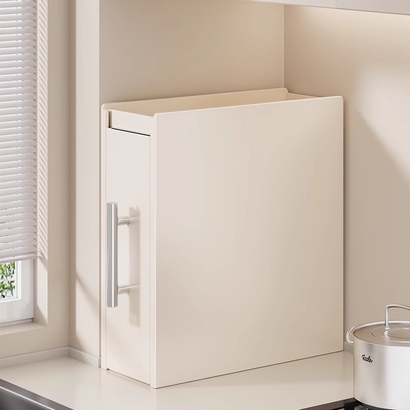 Organizador Extraíble de Condimentos Estrecho Multicapa de Acero al Carbono Sin Perforación para Encimera de Cocina