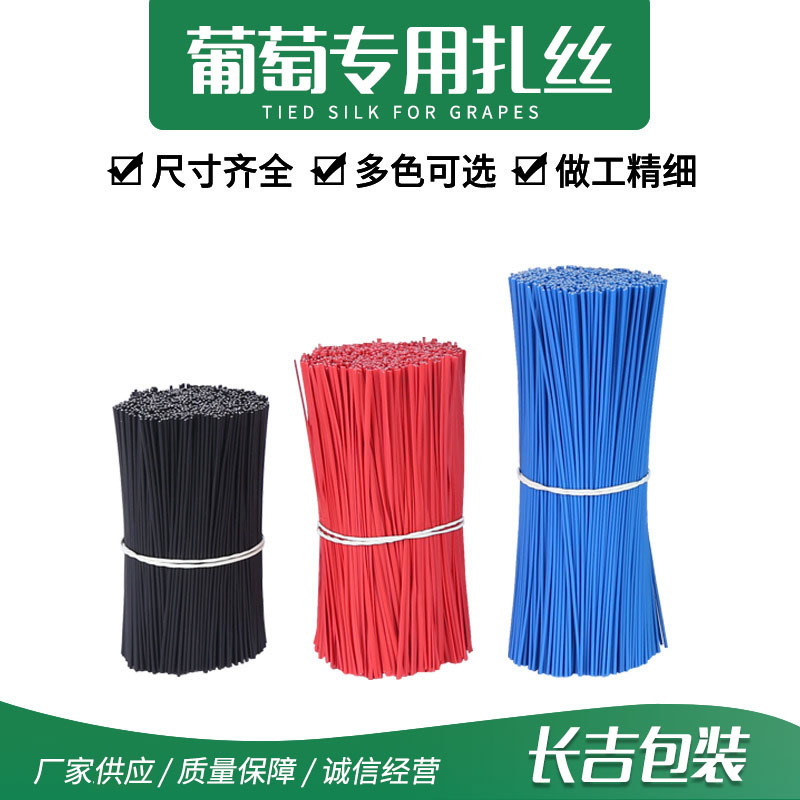 镀锌包塑铁芯扎丝 藤蔓固定园林扎带 多规格葡萄枝条捆绑扎丝