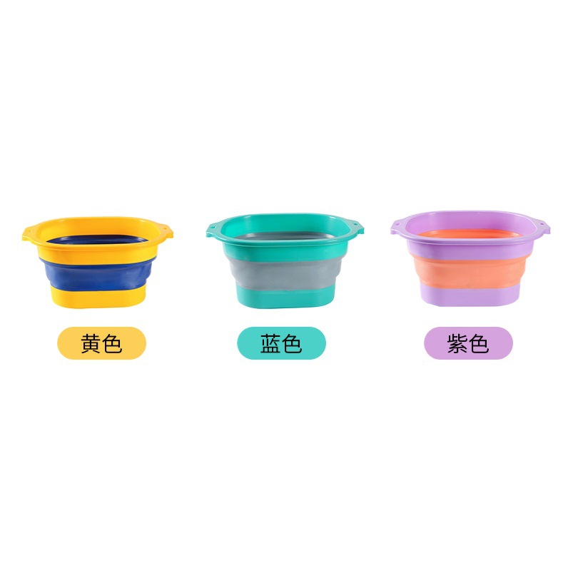 Nuevo Cubo de baño de pies plegable Cubo de baño de pies portátil Cubo de baño de pies masaje doméstico bañera de pies de plástico en stock al por mayor