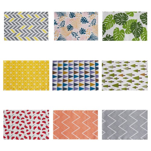 Modern minimalist dining table mat for home use, household oil- and dust-resistant decorative table pad, square Western-style placemat for hotels and restaurants