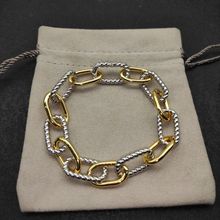 David XX Yurman 分色链式手链欧美流行扭线手镯 wish ebay