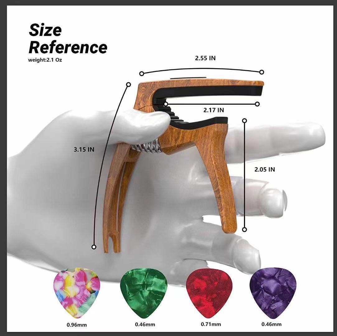 吉他变调夹 民谣古典电木吉他变音夹 金属锌合金夹吉它亚马逊配件|ms