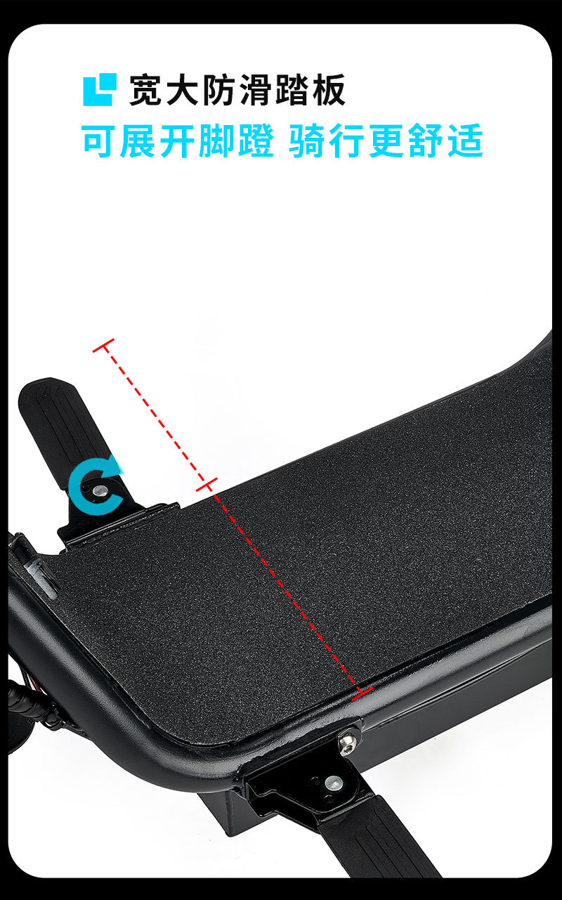 Cross-border foldable electric scooter with long range, portable shock-absorbing scooter for urban commuting