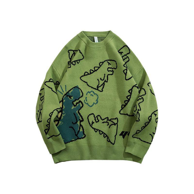 2024 Cross-Border Xiyin Amazon Women's Dinosaur Knitwear 2024 Men's New Export European and American Knitwear