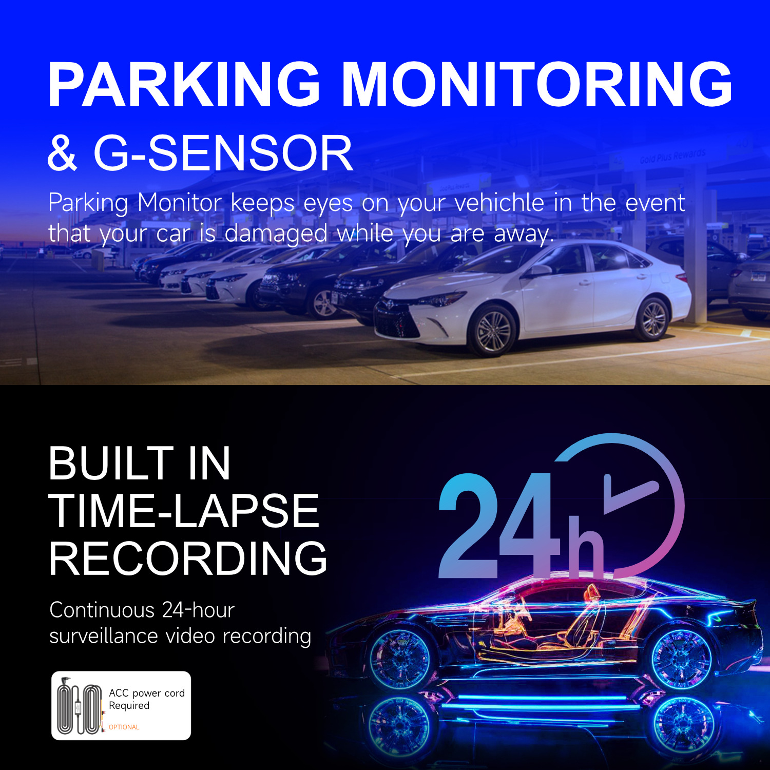 Dual-lens 10inch full-screen carplay night vision metal casing streaming rearview mirror dashcam