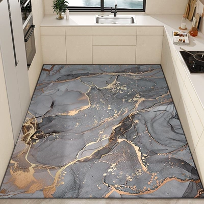 Avtomobil döşəmə paspasları — Floor Mat Wipeable Full Balcony - gold-plated-new-50x80cm-size-small-careful-shooting