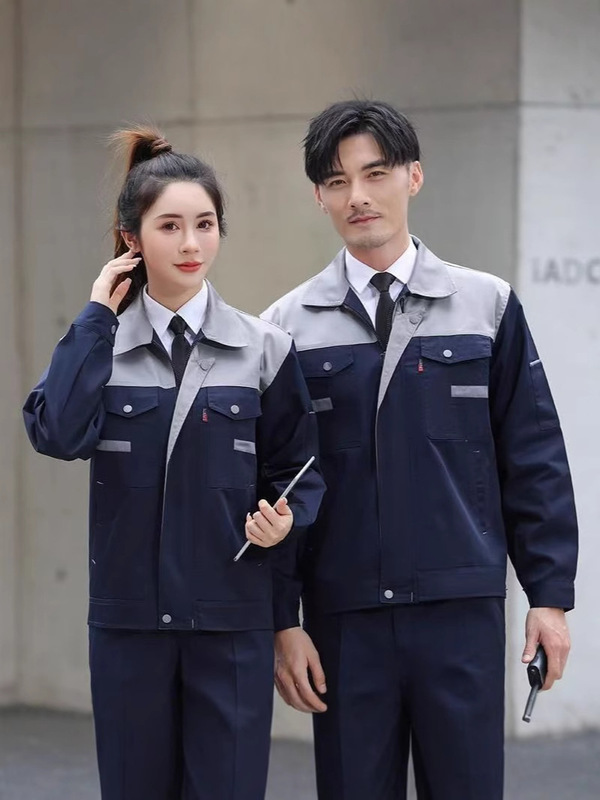 春秋工作服男装劳保服耐磨耐脏车间汽修厂服工装套装长袖上衣定制|undefined