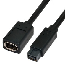1394 Firewire火线数码相机转接线 IEEE 1394 6P母1394b 9P公
