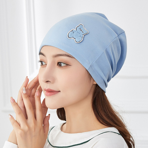  new style parent-child confinement hats, headscarves, maternity hats available for all seasons, German velvet warm and breathable maternity hats