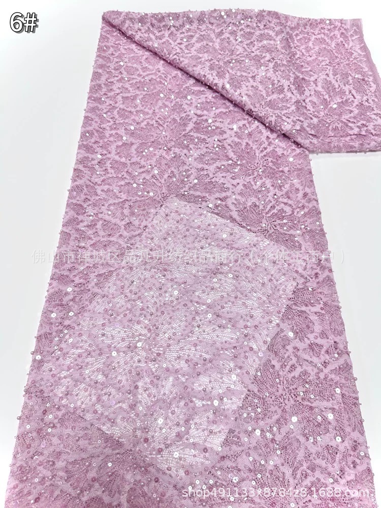 Nueva moda Gaoding lujo ligero vestido de boda vestido de moda cena tela de encaje pesado tela de cuentas