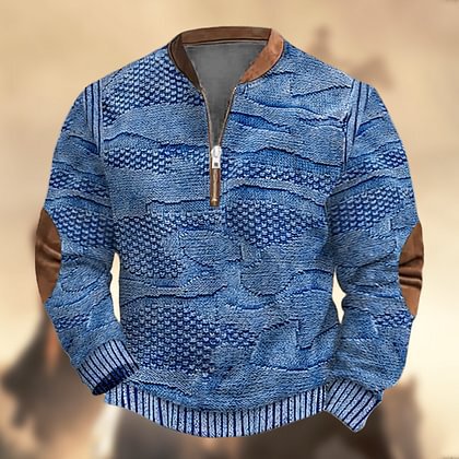 Independent Station Western Style Sweater Sweater Digital Printed Loose Comfortable Zipper Men's Sweater Jacket Independent Station Western Style Sweater Sweater Digital Printed Loose Comfortable Zipper Men's Sweater Jacket