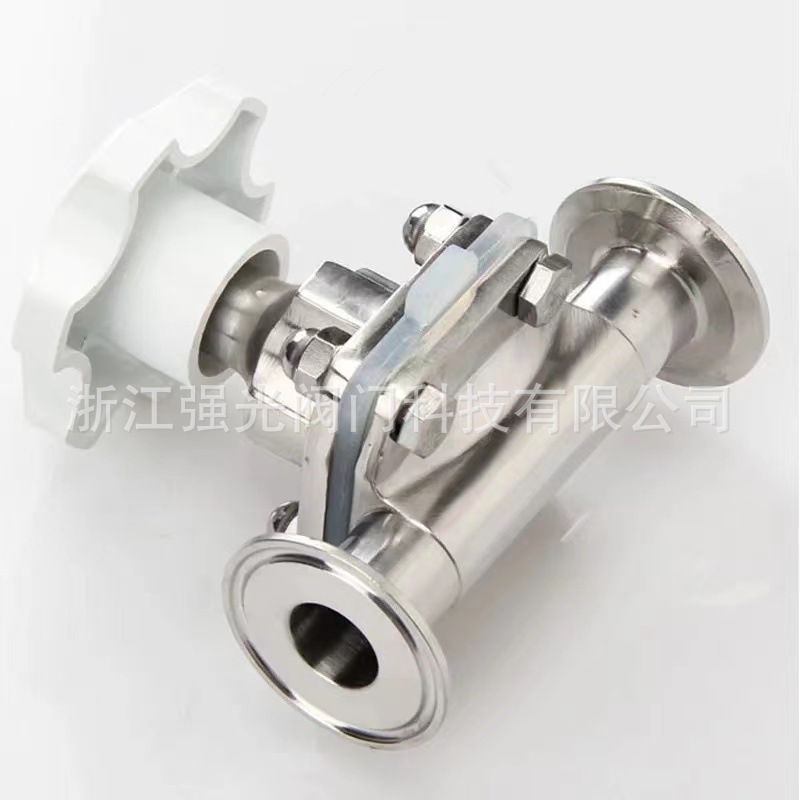 普通型卫生级手动快装隔膜阀，卡箍隔膜阀，卫生级卡箍式隔膜阀