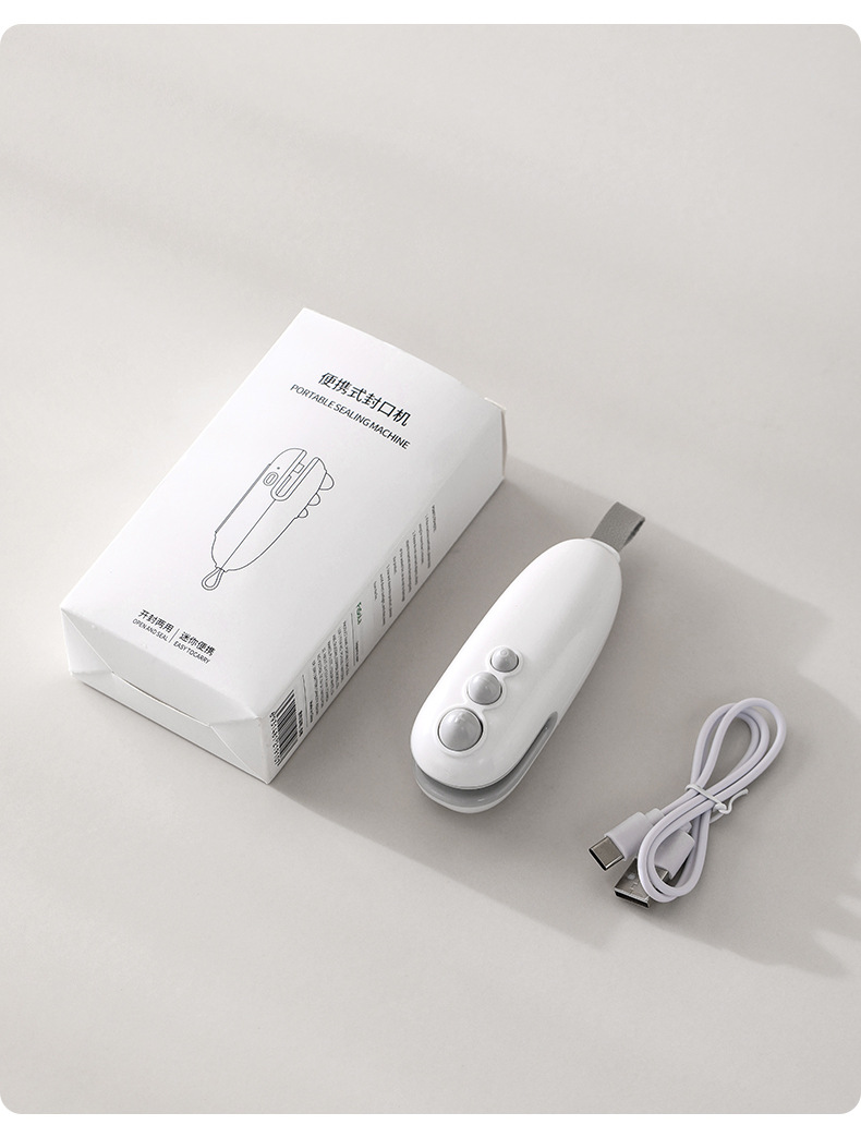 Portable plastic bag sealer, dual-function