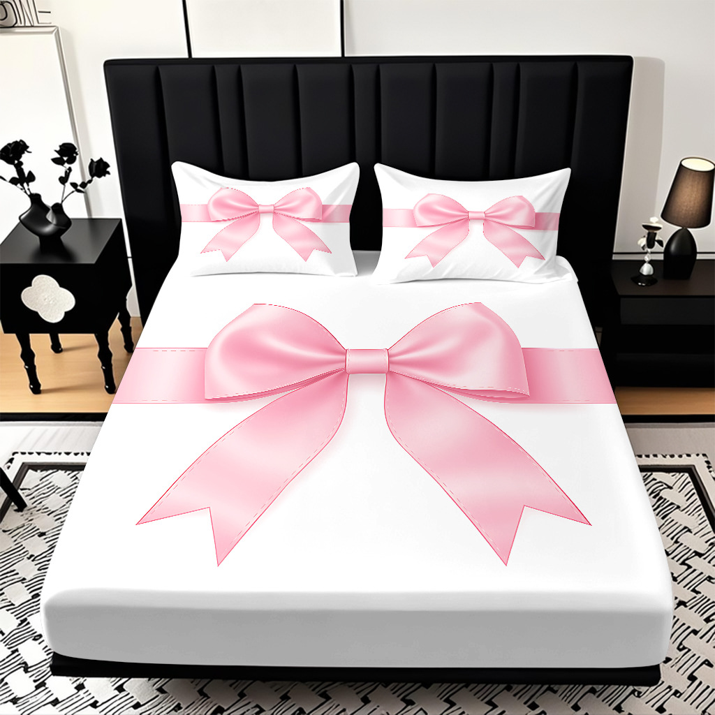 TEMU / JIT abrasión cama caseta serie de arco multicolor impresión digital 3D ropa de cama para dibujar se puede ajustar