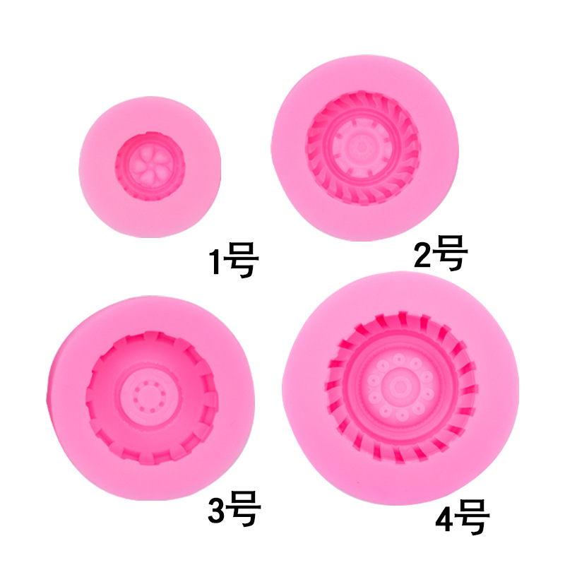 Neumático de coche fondant molde de silicona decoración de la torta de chocolate molde de hornear mesa de postre europeo decoración en stock