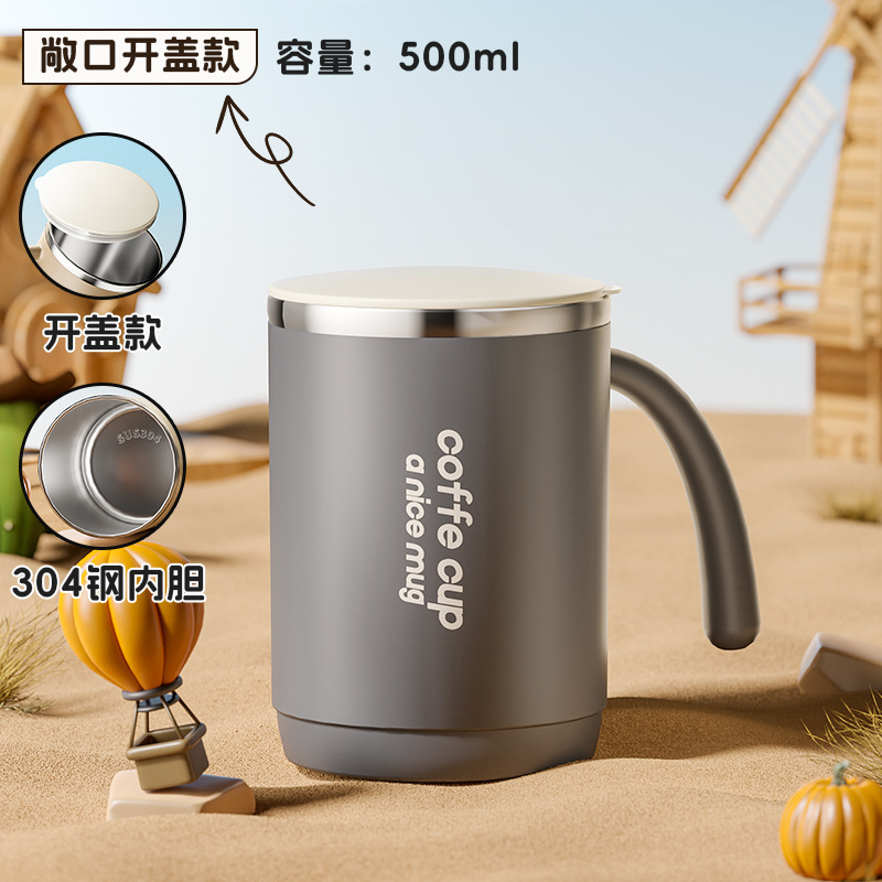 Amazon ステンレス鋼マグ蓋付き二層ホームティーカップオフィスカップル 304 コーヒーカップギフト|undefined
