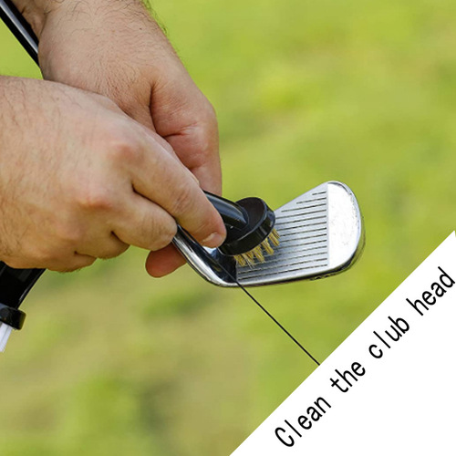 Golf brush, club cleaning brush, own factory golf golf round head brush, copper bristle cleaning brush