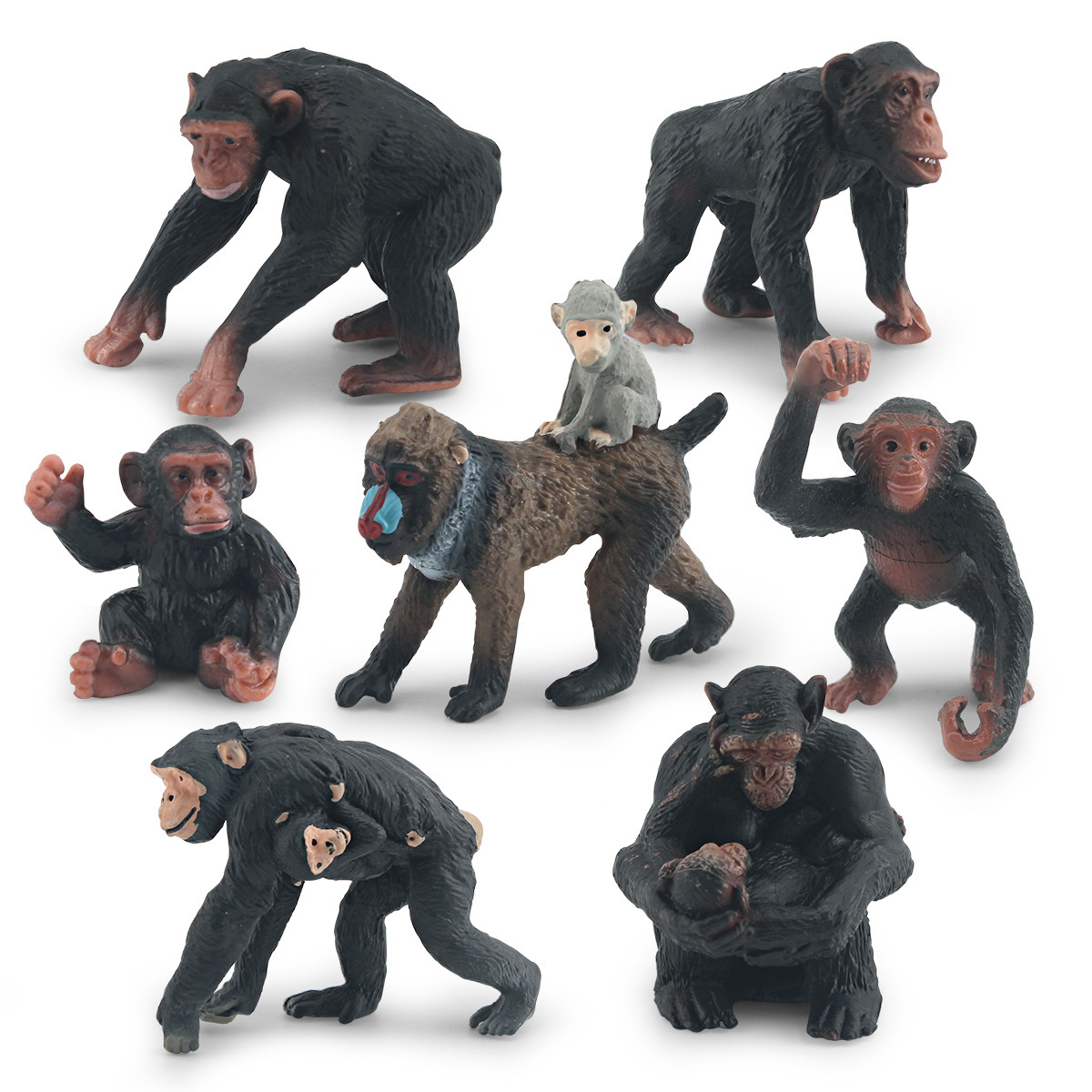 Simulación transfronteriza bosque animal orangután Yamada modelo cognitivo chimpancé fantasma babuino juguete de decoración estática para niños